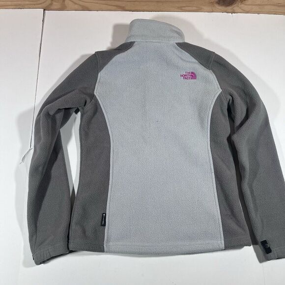 The North Face Full Zip Grey Two Tone Fleece Jacket Women's S/P - Picture 8 of 9